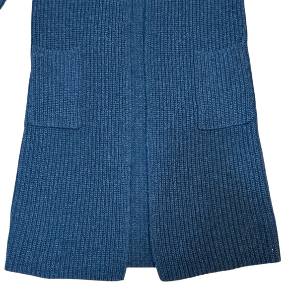 GAP Maxi Shaker Knit Cardigan Women’s Outer Wear Open Front Navy Heather Size:L - Picture 7 of 9